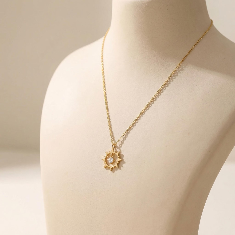 커스텀 빈티지 선 네크리스 스테인리스 스틸 미니멀리스트 - Birth Flower Necklace 리뷰 및 가격