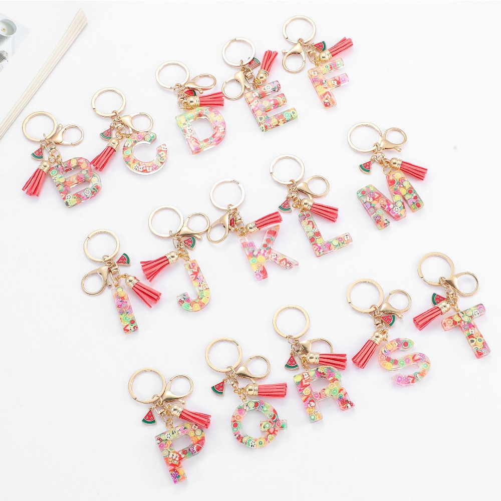 개인화 된 A-Z 열쇠 고리 버클 체인 Y2k 새로운  - Monogram Keychain Leather 리뷰 및 가격
