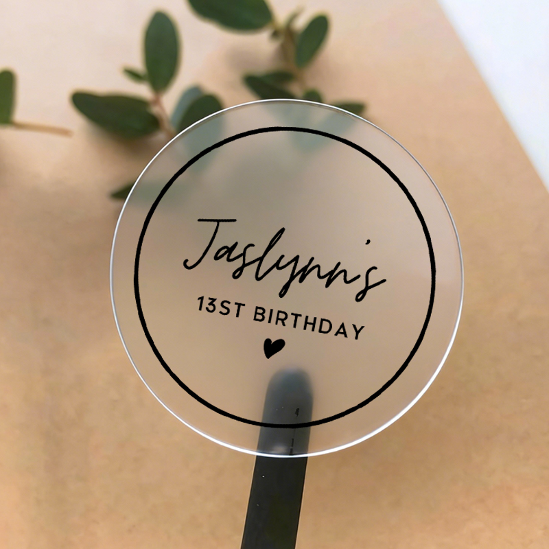 50PCS 맞춤형 생일 스티커 방수 라운드 투명 스티커 - Personalised Candle Label 리뷰 및 가격