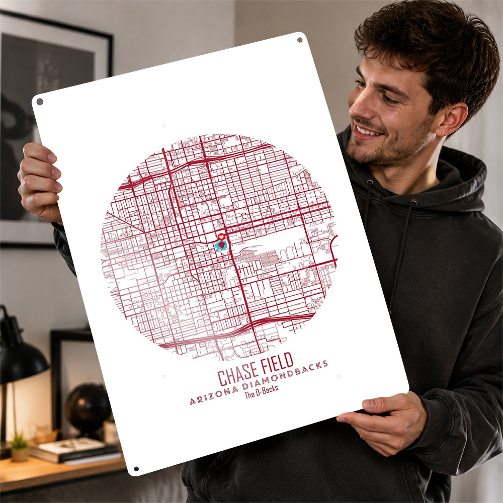 체이스 필드 스타디움 지도 금속 포스터, 맞춤형 레트로 - Custom Map Poster 리뷰 및 가격