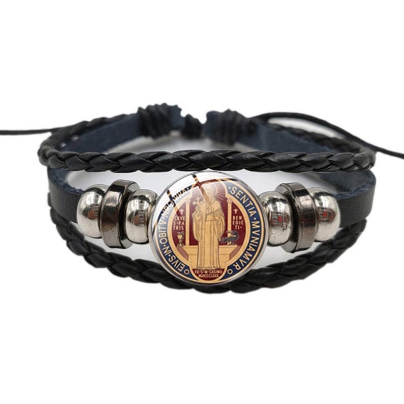 가톨릭 세인트 베네딕트 엑소시즘 가죽 팔찌 Nursia - Coordinates Bracelet 리뷰 및 가격