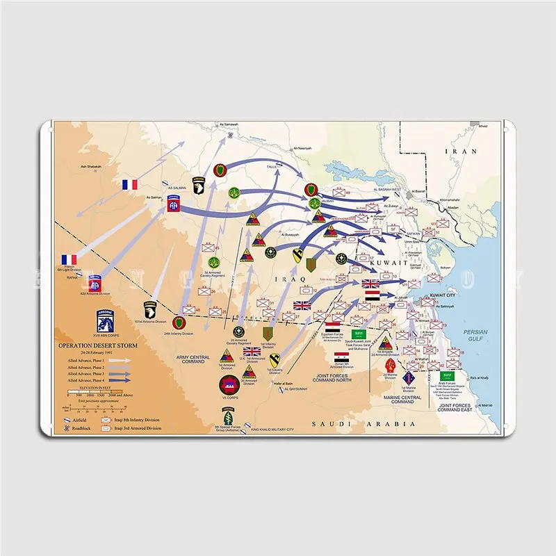 Operation Desert Storms 지상지도 1 - Custom Map Poster 리뷰 및 가격