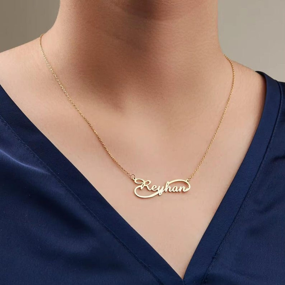 맞춤형 인피니티 네임 목걸이 금도금 스테인리스 스틸 개 - Birth Flower Necklace 리뷰 및 가격