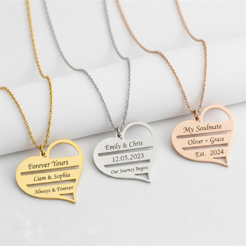 맞춤형 하트 목걸이 스테인리스 스틸 개인 맞춤 가족 주 - Birth Flower Necklace 리뷰 및 가격